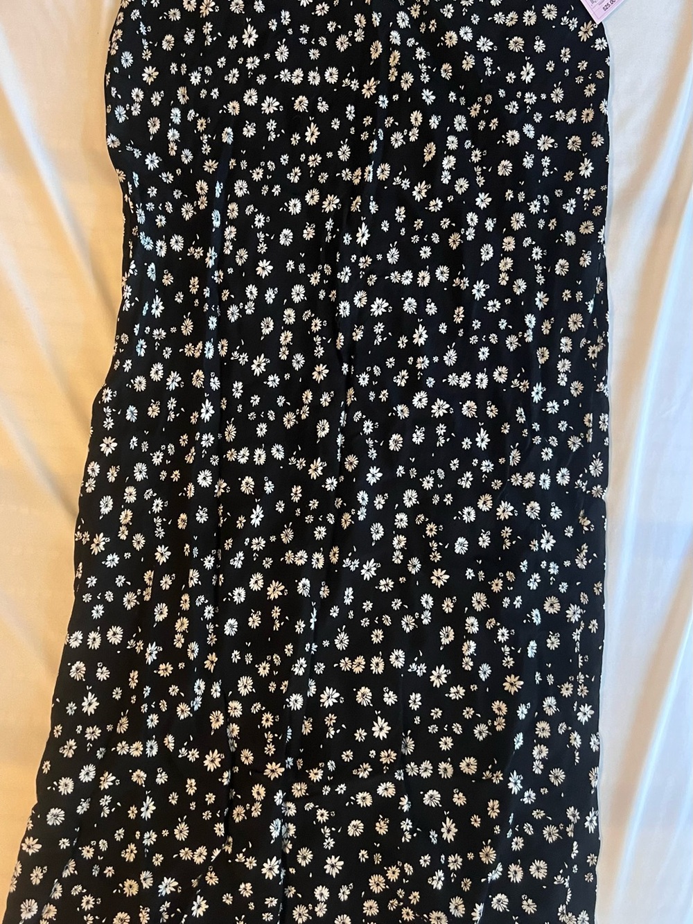 wild fable Black Maxi Skirt with White Daisy Print